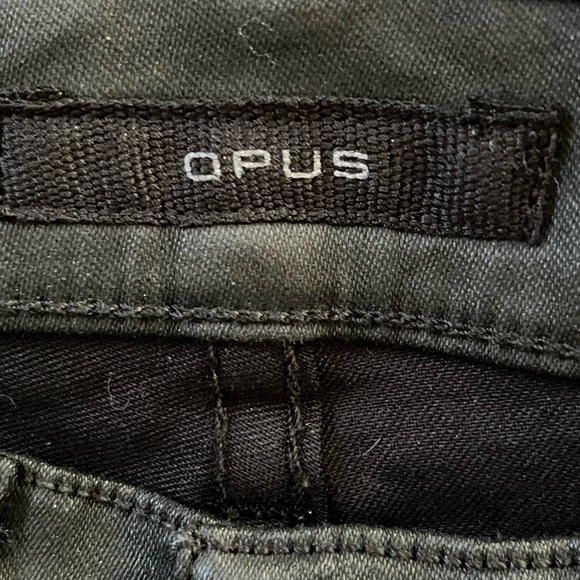 Opus Emily Refined Coated Black Jeans Skinny Fit Size Euro 36 US 6 Chic Moto - Picture 11 of 16